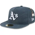 gron-justerbar-flat-keps-59fifty-a-frame-championship-side-flag-oakland-athletics-mlb-fran-new-era