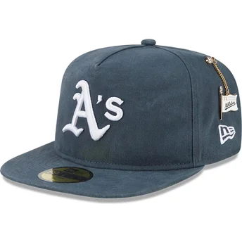 Casquette plate verte ajustée 59FIFTY A Frame Championship Side Flag Oakland Athletics MLB New Era