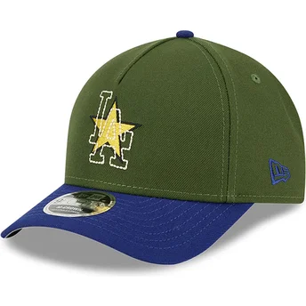Cappellino curvo verde e blu snapback 9FORTY M-Crown City Feature dei Los Angeles Dodgers MLB di New Era