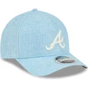 casquette-courbee-bleue-claire-snapback-9forty-m-crown-a-frame-cotton-weave-atlanta-braves-mlb-new-era