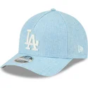 petten-gebogen-blauw-snapback-9forty-m-crown-a-frame-cotton-weave-van-los-angeles-dodgers-mlb-van-new-era