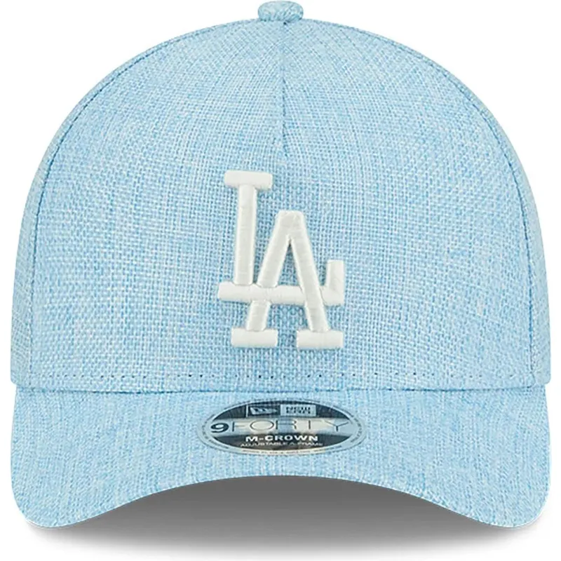 petten-gebogen-blauw-snapback-9forty-m-crown-a-frame-cotton-weave-van-los-angeles-dodgers-mlb-van-new-era