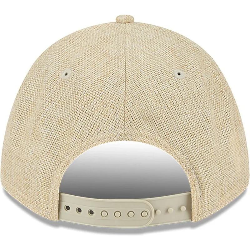 petten-gebogen-beige-snapback-9forty-m-crown-a-frame-cotton-weave-van-los-angeles-dodgers-mlb-van-new-era