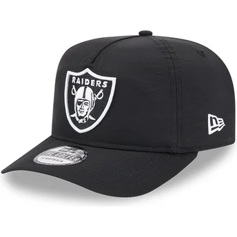 New Era Curved Brim Golfer Everyday Nylon Las Vegas Raiders NFL Black Adjustable Cap