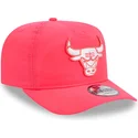 petten-gebogen-roze-verstelbare-band-golfer-everyday-nylon-van-chicago-bulls-nba-van-new-era