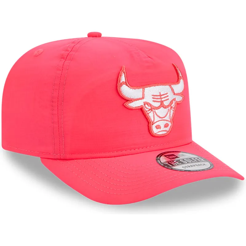 petten-gebogen-roze-verstelbare-band-golfer-everyday-nylon-van-chicago-bulls-nba-van-new-era