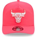 petten-gebogen-roze-verstelbare-band-golfer-everyday-nylon-van-chicago-bulls-nba-van-new-era
