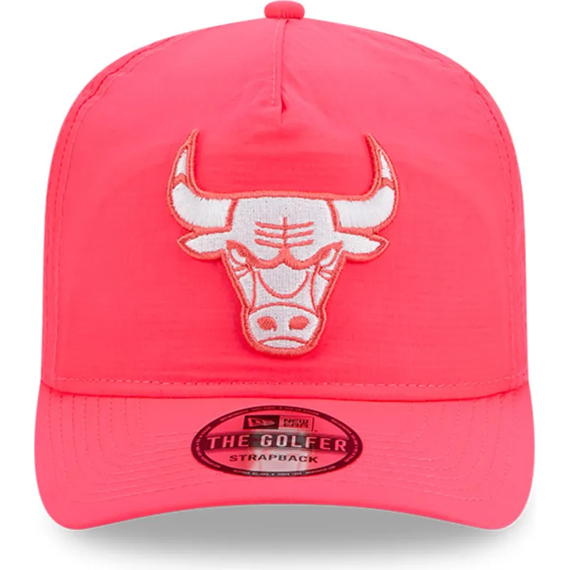 petten-gebogen-roze-verstelbare-band-golfer-everyday-nylon-van-chicago-bulls-nba-van-new-era