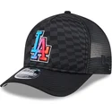 svart-truckerkeps-9forty-m-crown-a-frame-gradient-raceway-los-angeles-dodgers-mlb-fran-new-era