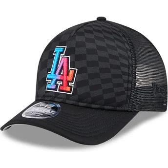 Schwarze Trucker-Kappe 9FORTY M-Crown A Frame Gradient Raceway der Los Angeles Dodgers MLB von New Era