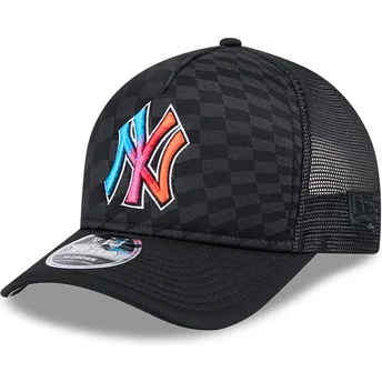 New York Yankees MLB New Era 9FORTY M-Crown A Frame Gradient Raceway svart truckerkeps