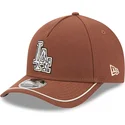 petten-gebogen-bruin-snapback-9forty-m-crown-a-frame-motorsport-van-los-angeles-dodgers-mlb-van-new-era