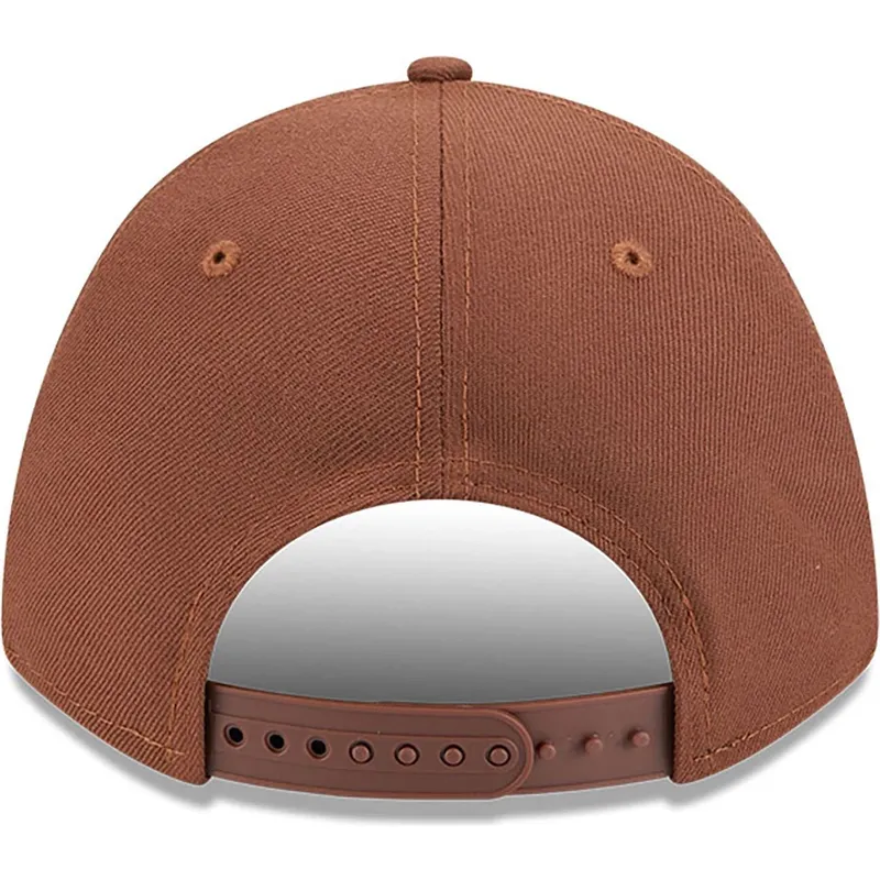 brun-buet-snapback-kasket-9forty-m-crown-a-frame-motorsport-fra-los-angeles-dodgers-mlb-fra-new-era