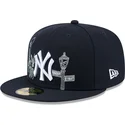cappello-piatto-blu-navy-regolabile-59fifty-state-stitch-dei-new-york-yankees-mlb-di-new-era