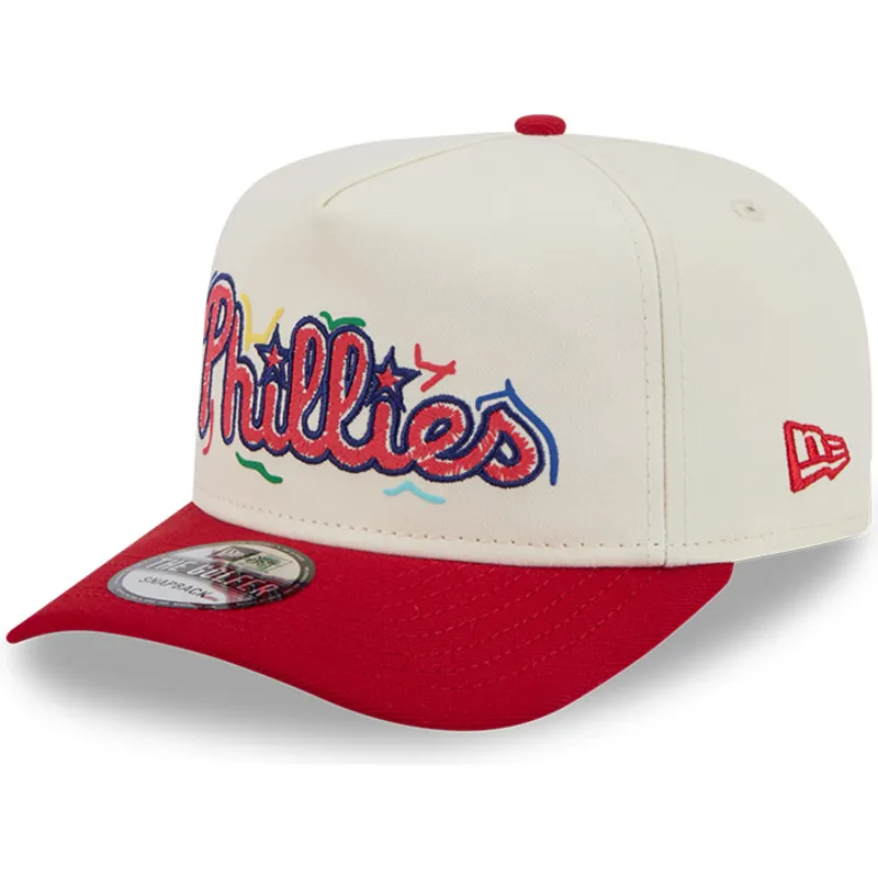 New Era Curved Brim Golfer Team Scribble Philadelphia Phillies MLB