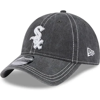 New Era Curved Brim 9TWENTY Washed Contrast Chicago White Sox MLB Grey Adjustable Cap