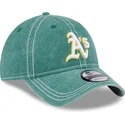petten-gebogen-groen-verstelbaar-9twenty-washed-contrast-van-oakland-athletics-mlb-van-new-era