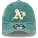verstellbare-grune-curved-cap-9twenty-washed-contrast-der-oakland-athletics-mlb-von-new-era