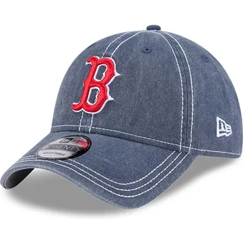 Gorra curva azul ajustable 9TWENTY Washed Contrast de Boston Red Sox MLB de New Era