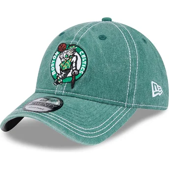 Gorra curva verde ajustable 9TWENTY Washed Contrast de Boston Celtics NBA de New Era