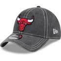 chicago-bulls-nba-new-era-9twenty-gewaschene-kontrast-verstellbare-graue-kappe