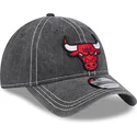 chicago-bulls-nba-new-era-9twenty-gewaschene-kontrast-verstellbare-graue-kappe