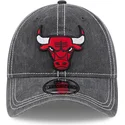 chicago-bulls-nba-new-era-9twenty-gewaschene-kontrast-verstellbare-graue-kappe