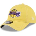 casquette-courbee-jaune-ajustable-9twenty-washed-contrast-los-angeles-lakers-nba-new-era