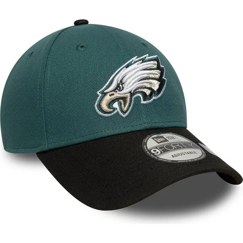 petten-gebogen-groen-verstelbare-band-9forty-the-league-van-philadelphia-eagles-nfl-van-new-era