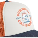 casquette-trucker-beige-orange-et-bleue-crew22-von-dutch