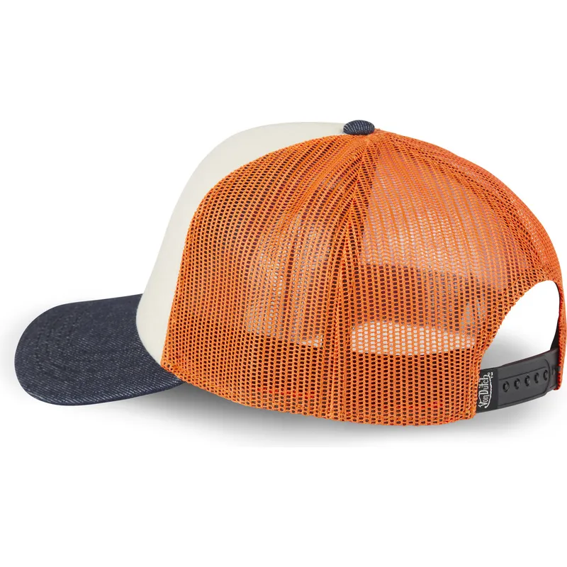 beige-orange-och-bla-trucker-keps-crew22-fran-von-dutch