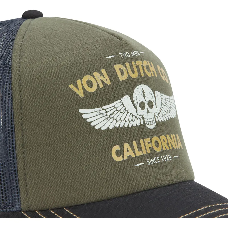 cappellino-trucker-verde-blu-e-nero-crew24-di-von-dutch