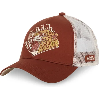 Gorra trucker marrón y beige GUE de Von Dutch