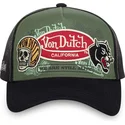 casquette-trucker-verte-et-noire-patches05-von-dutch