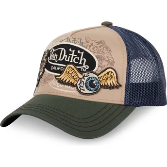 Petten gebogen multicolor snapback van Von Dutch