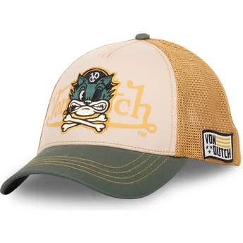 Petten gebogen beige snapback van Von Dutch