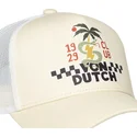 cappellino-trucker-beige-e-bianco-surf10-di-von-dutch