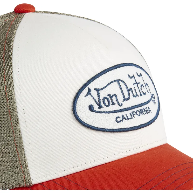 beige-gron-og-rod-trucker-kasket-terry07-fra-von-dutch