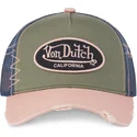 gorra-trucker-verde-blu-e-rosa-used-03-di-von-dutch