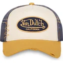 cappellino-trucker-beige-blu-e-giallo-used-05-di-von-dutch