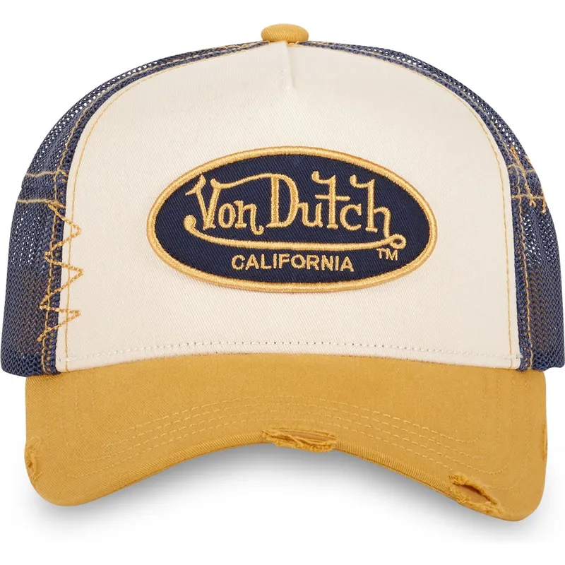 cappellino-trucker-beige-blu-e-giallo-used-05-di-von-dutch