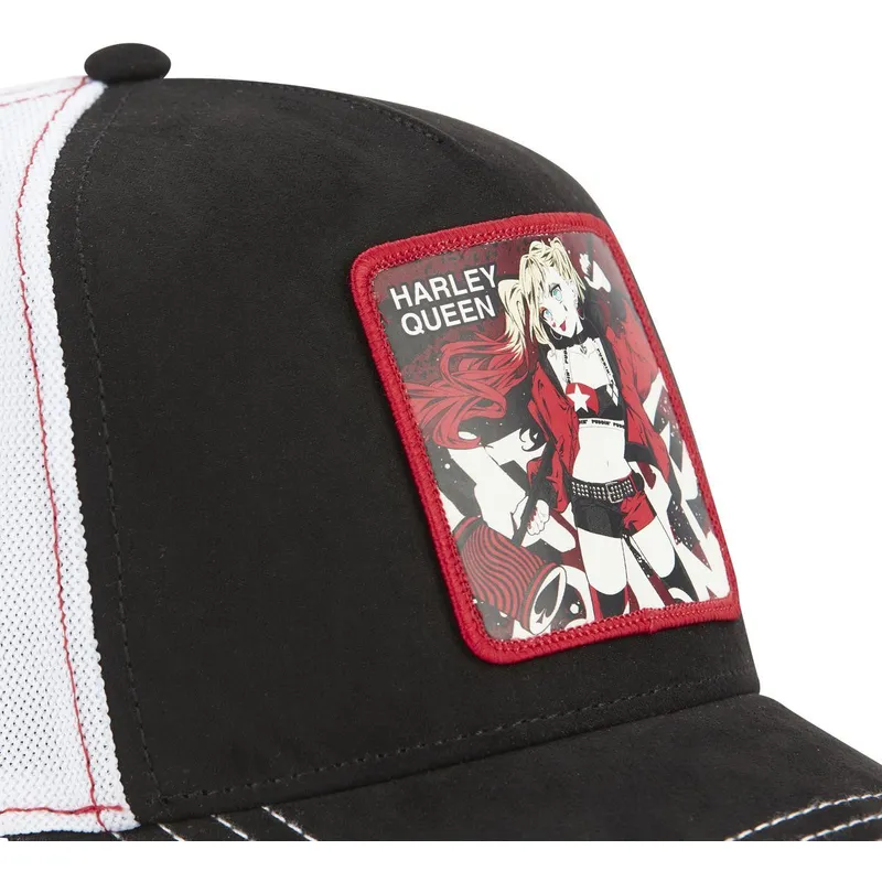 harley-quinn-dc8-que-dc-comics-sort-og-hvid-trucker-kasket-fra-capslab