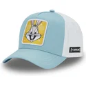 capslab-bugs-bunny-loo11-bep2-looney-tunes-blue-and-white-snapback-trucker-hat