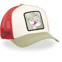 beige-rote-und-grune-trucker-kappe-bugs-bunny-loo11-bug1-looney-tunes-von-capslab