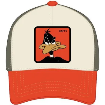 Gorra curva beige y naranja snapback Pato Lucas LOO11 DAF Looney Tunes de Capslab