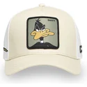 cappellino-curvo-beige-e-bianco-snapback-daffy-duck-loo11-daf2-looney-tunes-di-capslab