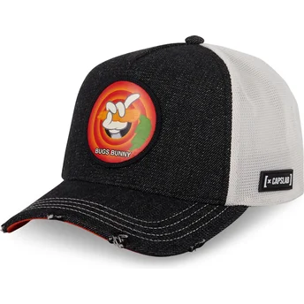 Sort og hvid Bugs Bunny trucker-kasket LOO11 HAN Looney Tunes fra Capslab