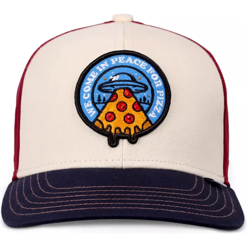 buet-kasket-beige-rod-og-bla-snapback-til-dreng-peace-pizza-food-fra-djinns