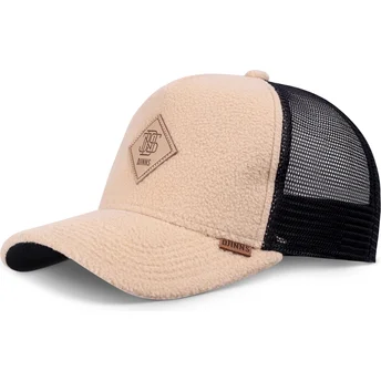 Petten gebogen bruin snapback HFT Pole Fleece van Djinns