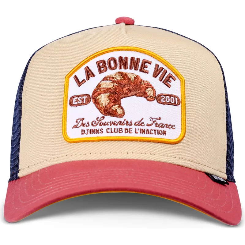 beige-bla-och-rod-trucker-keps-croissant-hft-la-bonne-vie-2-fran-djinns